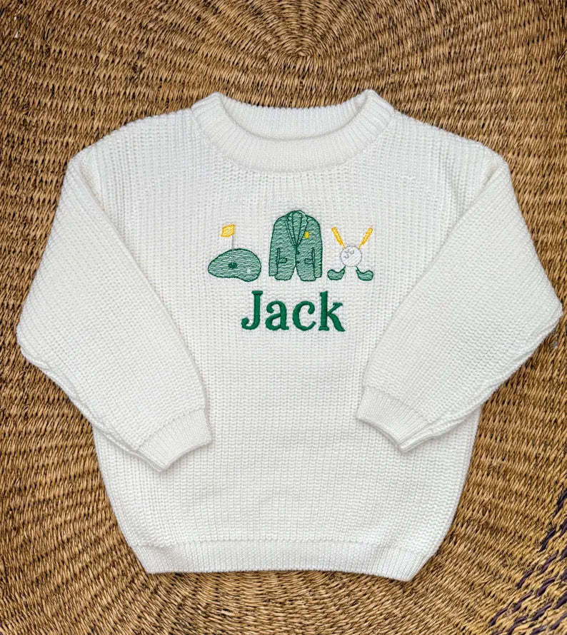 Custom Golf Sweater - Boys Personalized Outfit