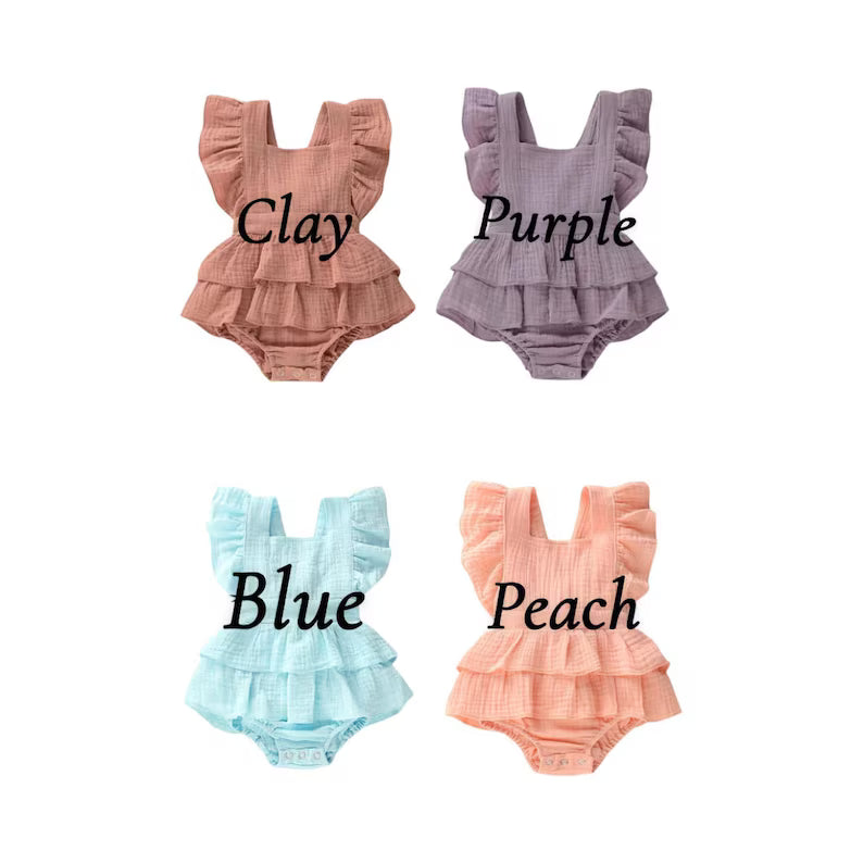 Custom Butterfly One Romper - Girls First Birthday Outfit