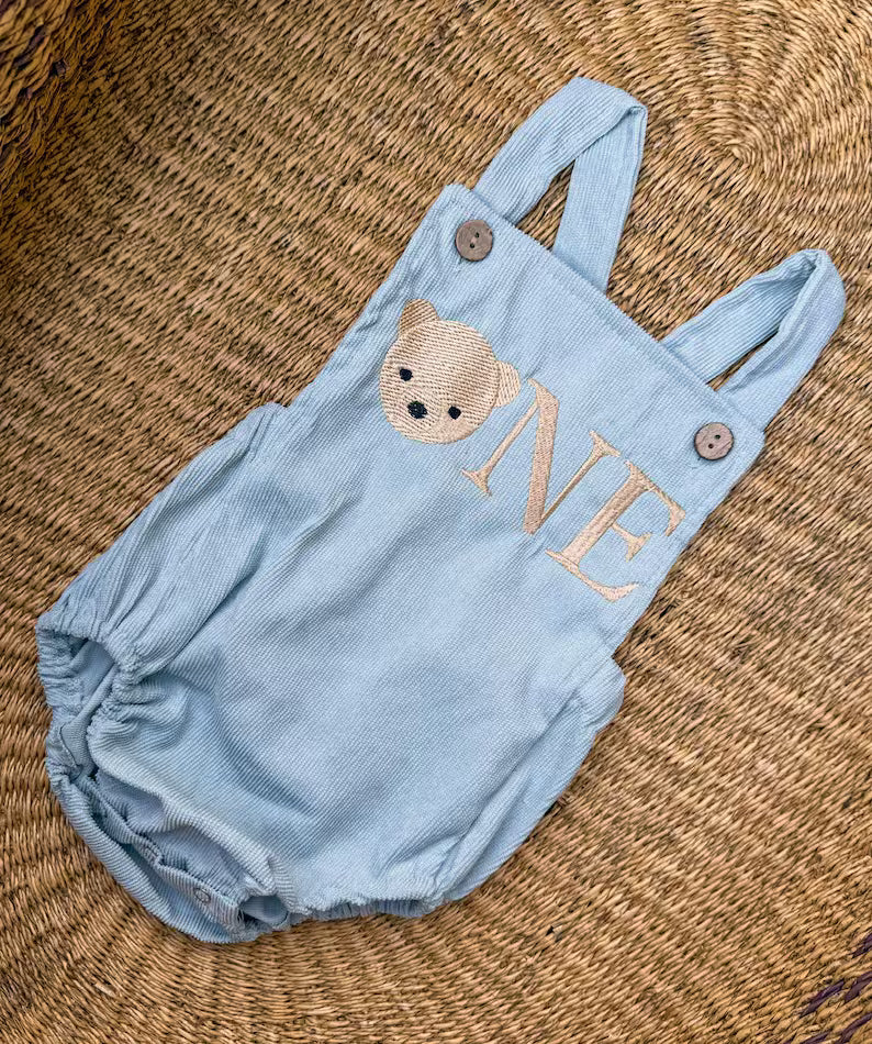 Bear ONE Romper - Kids First Birthday Outfit