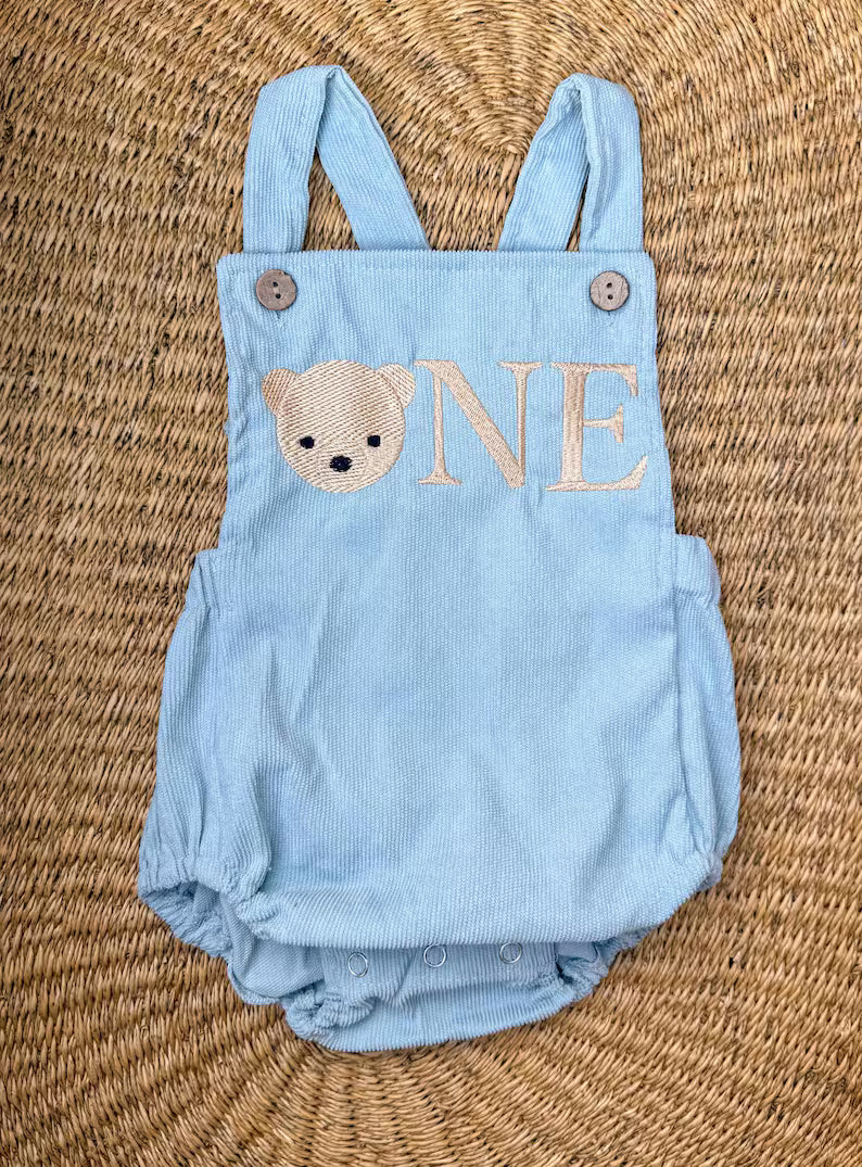 Custom Bear ONE Romper - Kids First Birthday Outfit