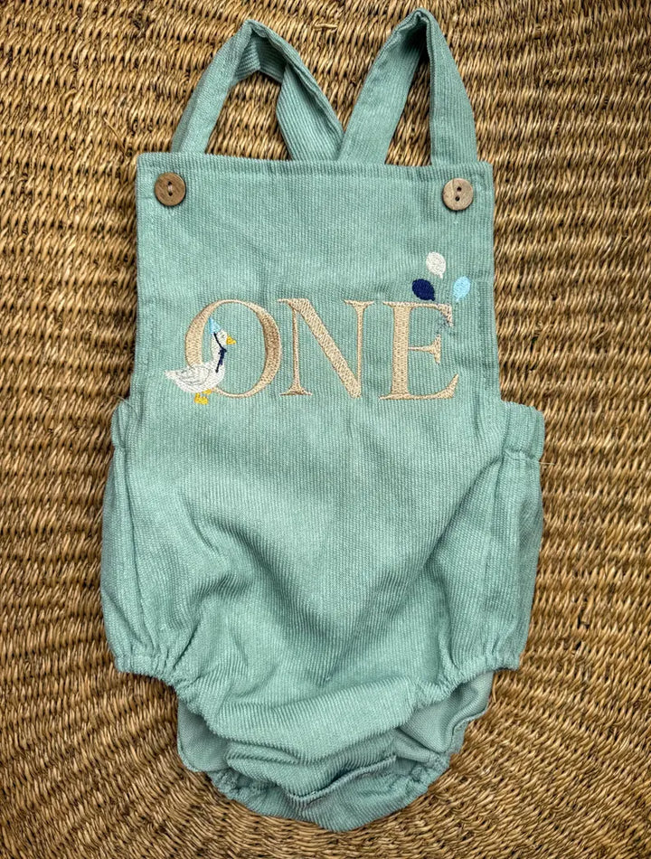 Silly Goose ONE Romper - Kids First Birthday Outfit