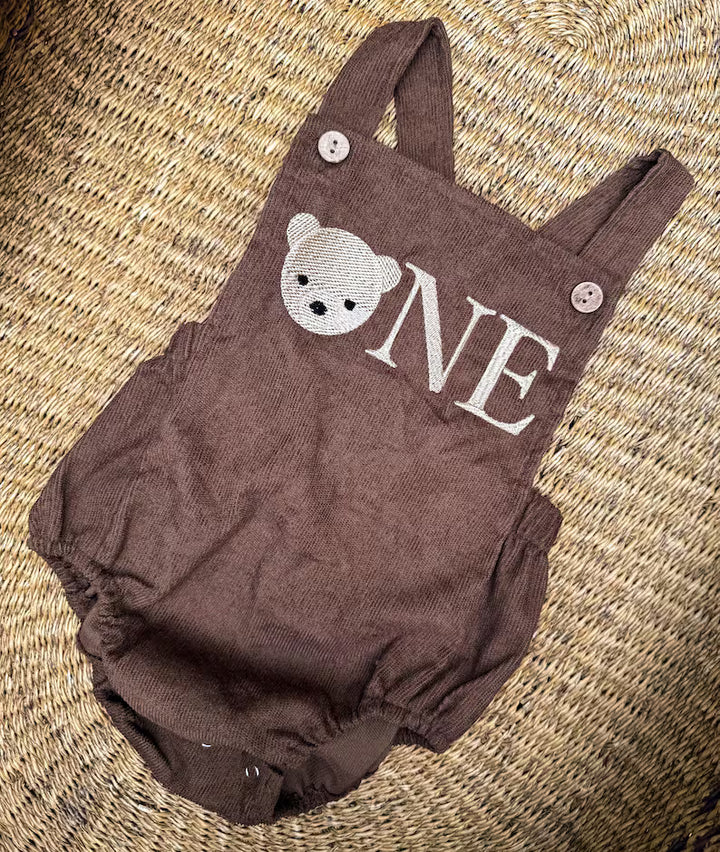 Bear ONE Romper - Kids First Birthday Outfit