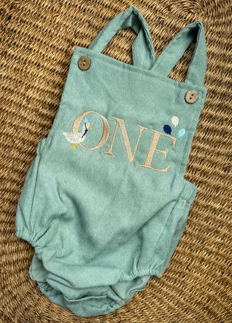 Silly Goose ONE Romper - Kids First Birthday Outfit