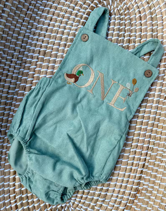 Custom Mallard Duck ONE Romper - Kids First Birthday Outfit