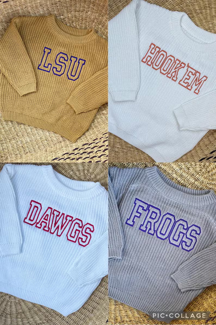 Varsity Sweater - Kids Game Day Outfit