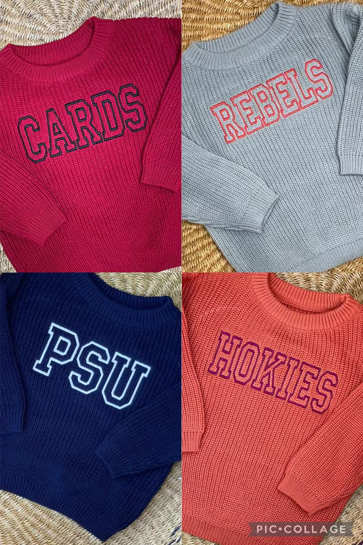 Varsity Sweater - Kids Game Day Outfit