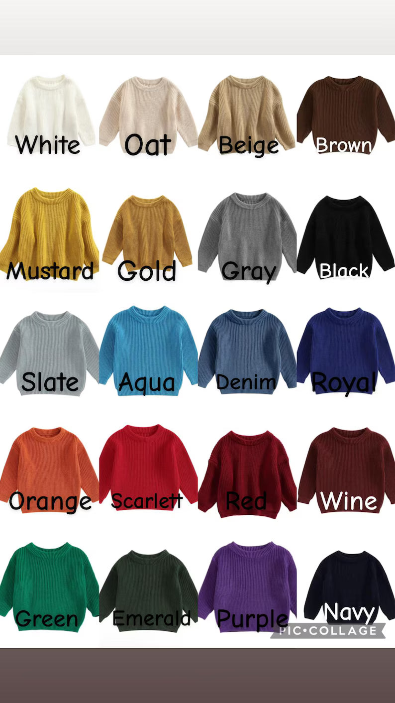 Custom Varsity Team Name Sweater - Kids Game Day Outfit