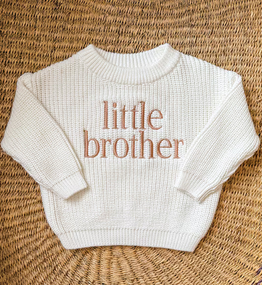 Custom Little Brother Sweater - Boys Personalized Outfit