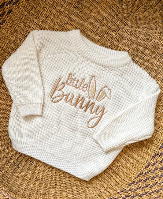 Custom Little Bunny Sweater - Kids Easter Outfit