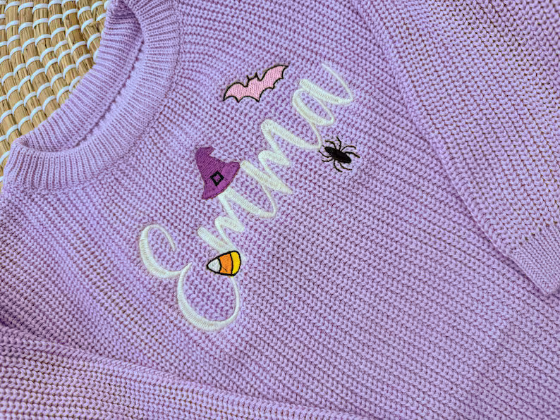 Custom Halloween Icon Sweater - Kids Halloween Outfit