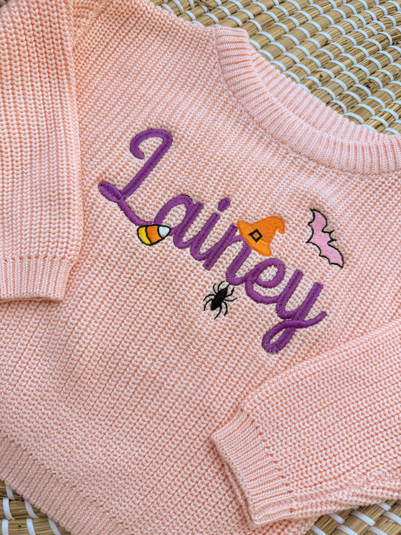 Custom Halloween Icon Sweater - Kids Halloween Outfit