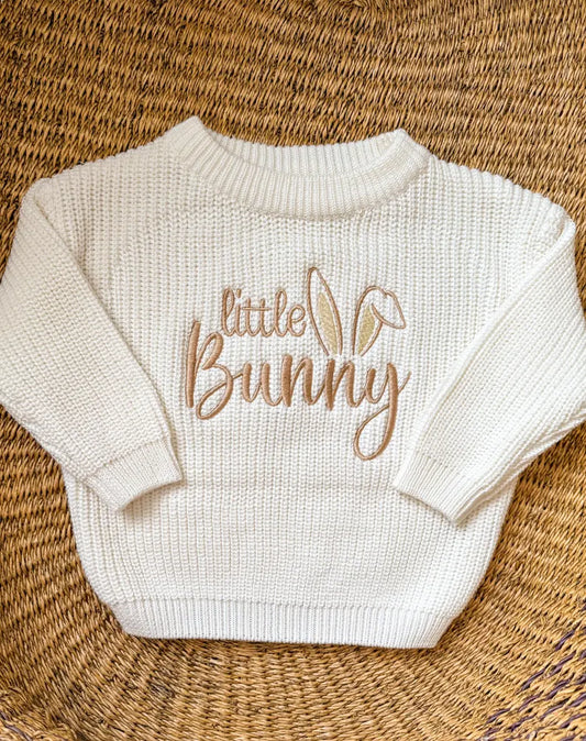 Custom Little Bunny Sweater - Kids Easter Outfit