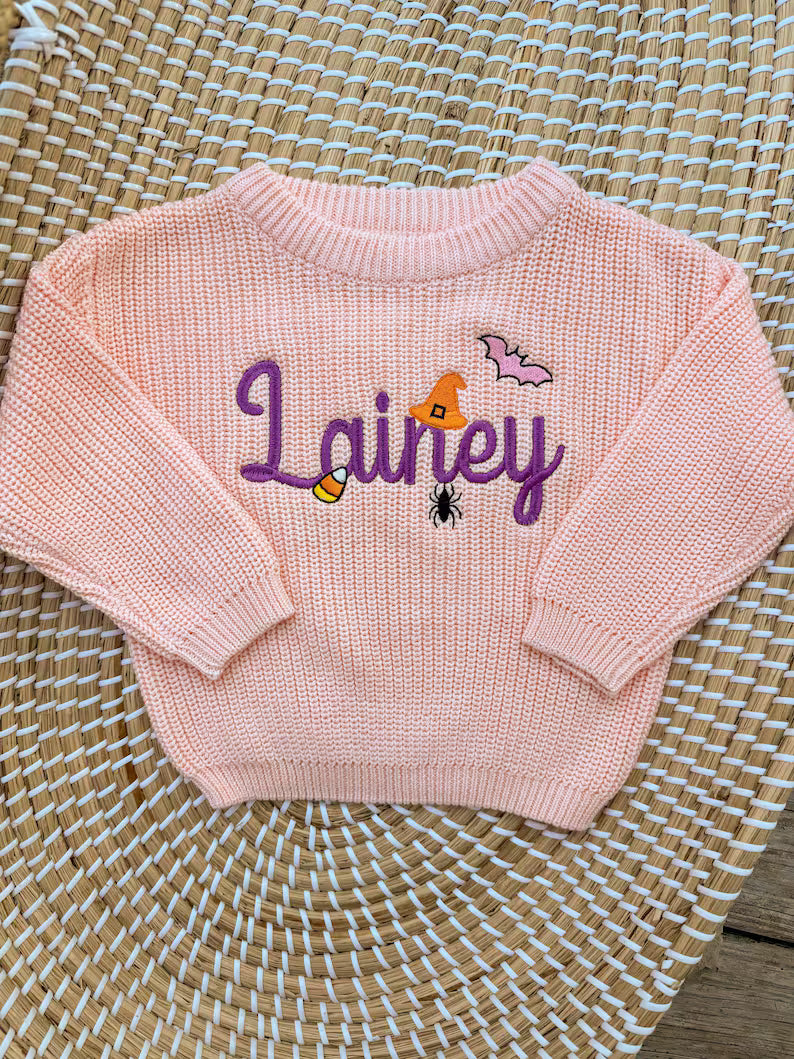 Custom Halloween Icon Sweater - Kids Halloween Outfit