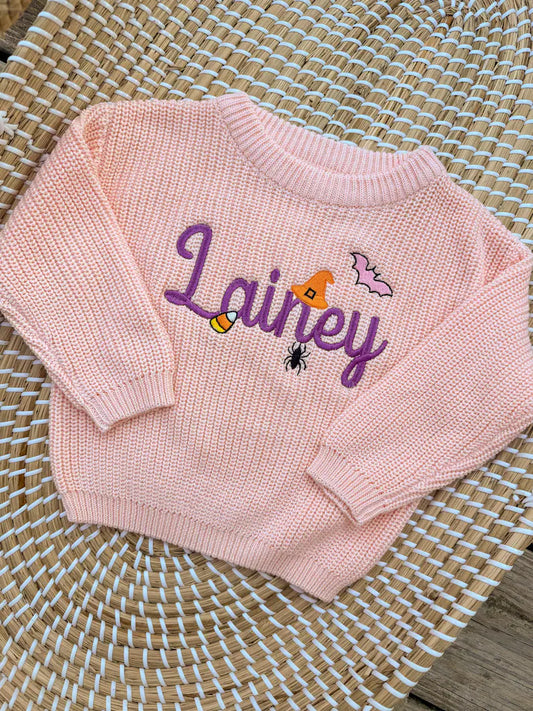 Custom Halloween Icon Sweater - Kids Halloween Outfit