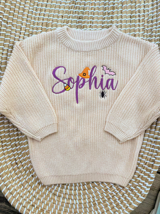 Custom Halloween Icon Sweater - Kids Halloween Outfit