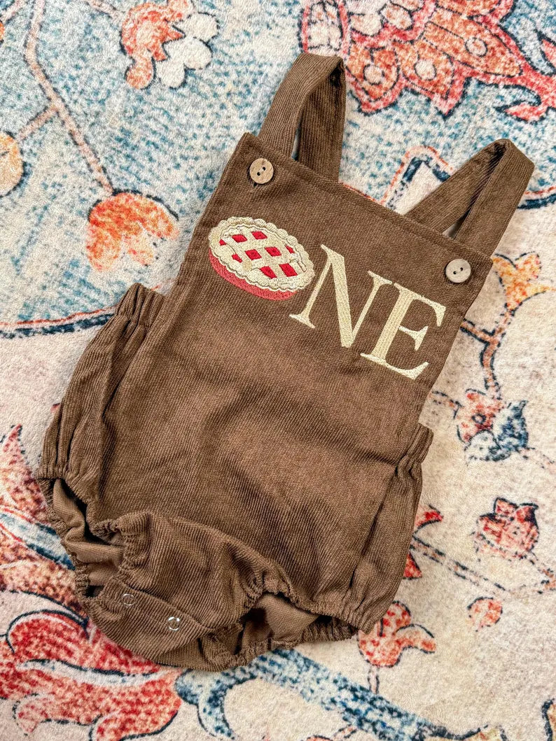 Custom Pie ONE Romper - Kids First Birthday Outfit