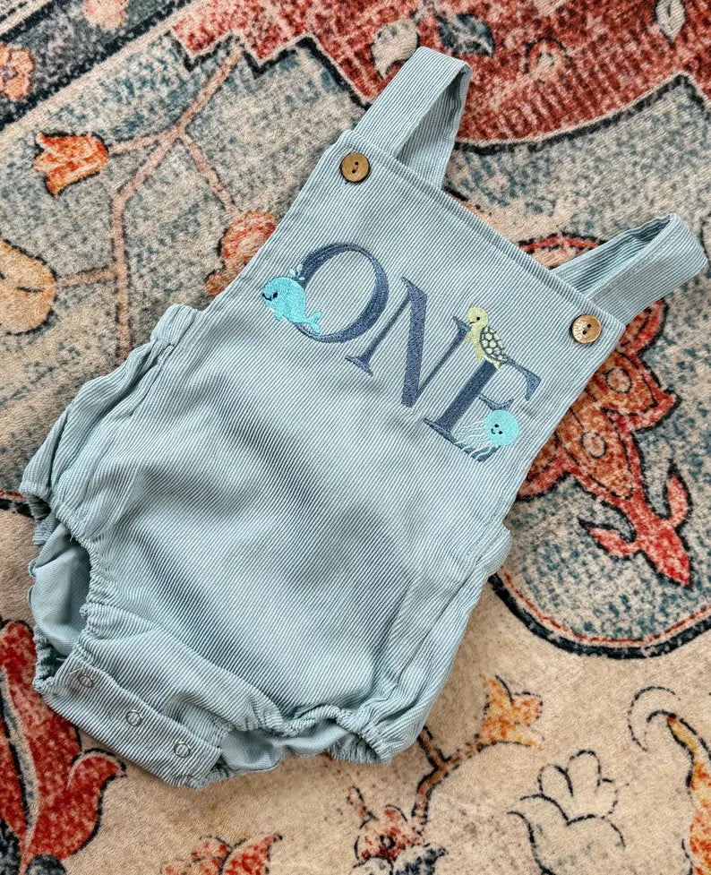 Ocean ONE Romper - Kids First Birthday Outfit