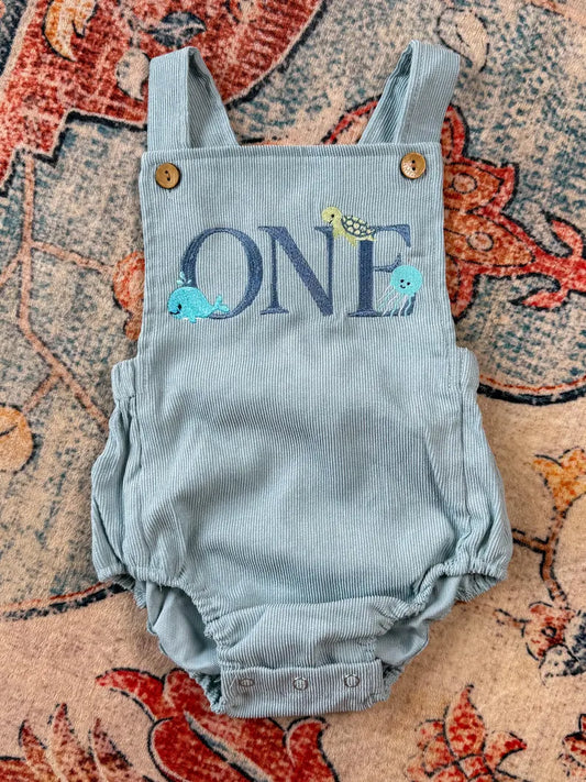 Custom Sea Animals ONE Romper - Kids First Birthday Outfit