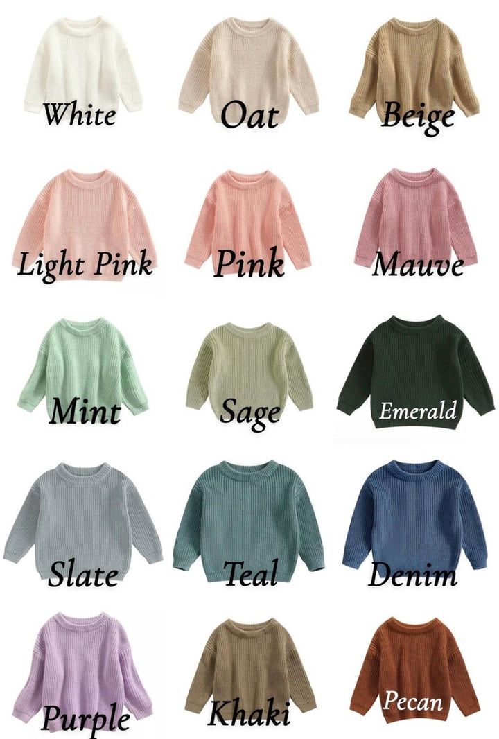 Teddy Bear Monogram Kids Personalized Sweater